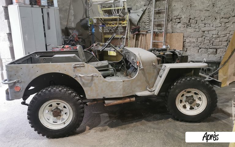 jeep après aérogommage