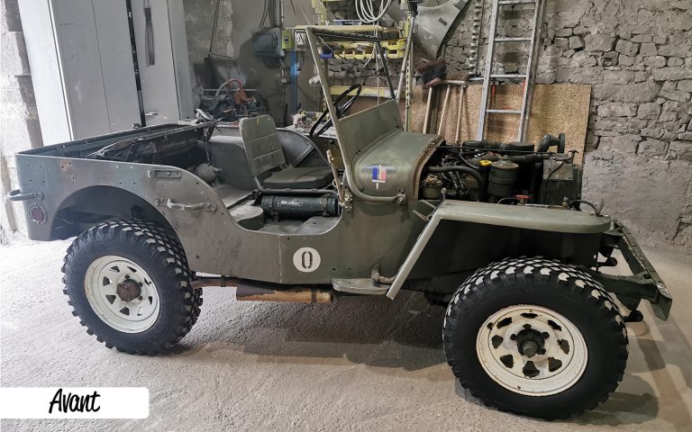 Jeep avant aérogommage
