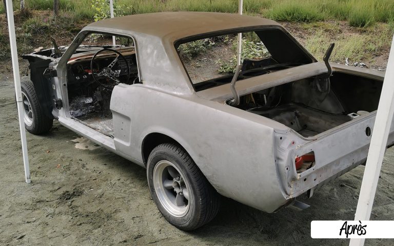 Mustang après aérogommage